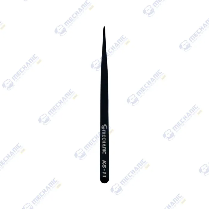 TWEEZER STRAIGHT MCN (KS-11) BLACK PLASTIC