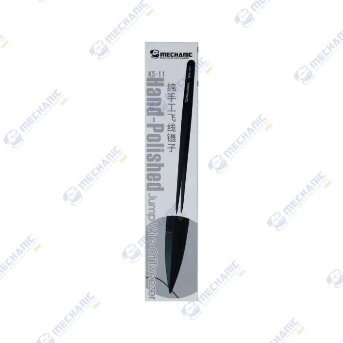 ⁦TWEEZER STRAIGHT MCN (KS-11) BLACK PLASTIC⁩ - الصورة ⁦2⁩